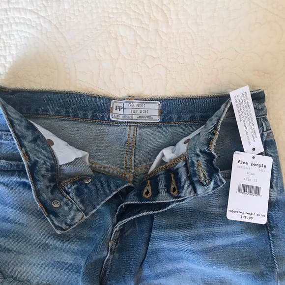 Free People Extreme Washed Boyfriend High Waisted - Picture 7 of 7